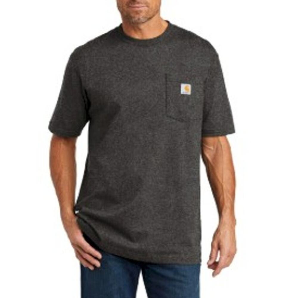 Carhartt Pocket T-shirt Tee Men L Short Sleeve Workwear Carbon Heather Gray